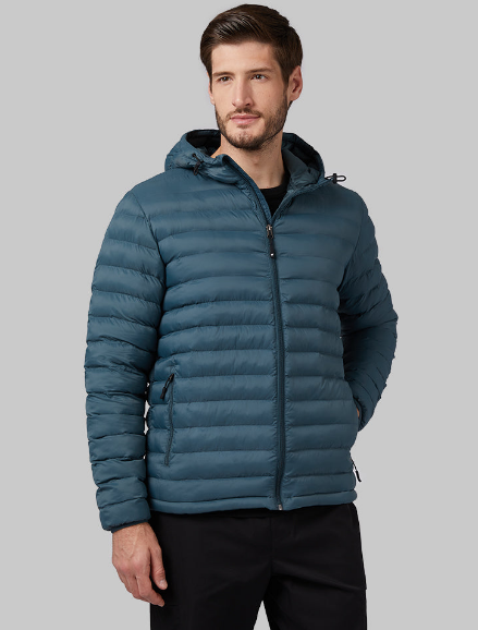 Men's Lightweight Poly-Fill Packable Hooded Jacket